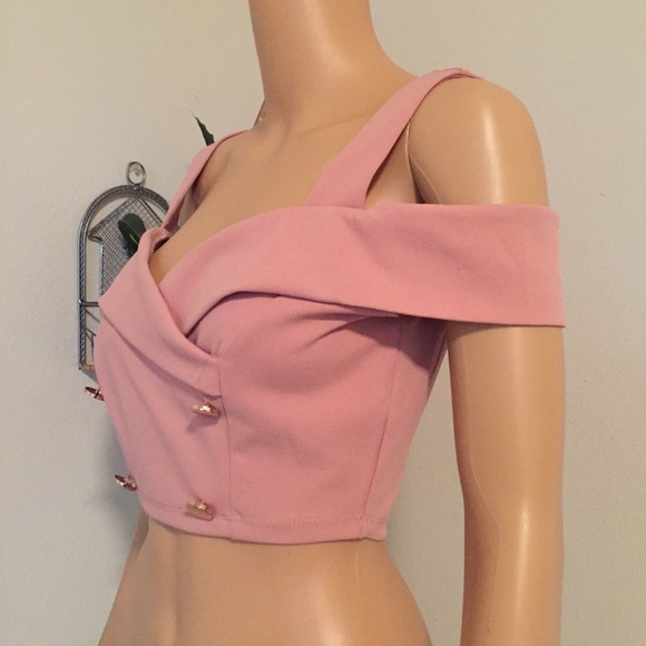 Symphony Cold Shoulder crop Top - Picture 3 of 10
